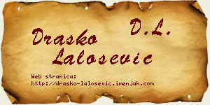Draško Lalošević vizit kartica